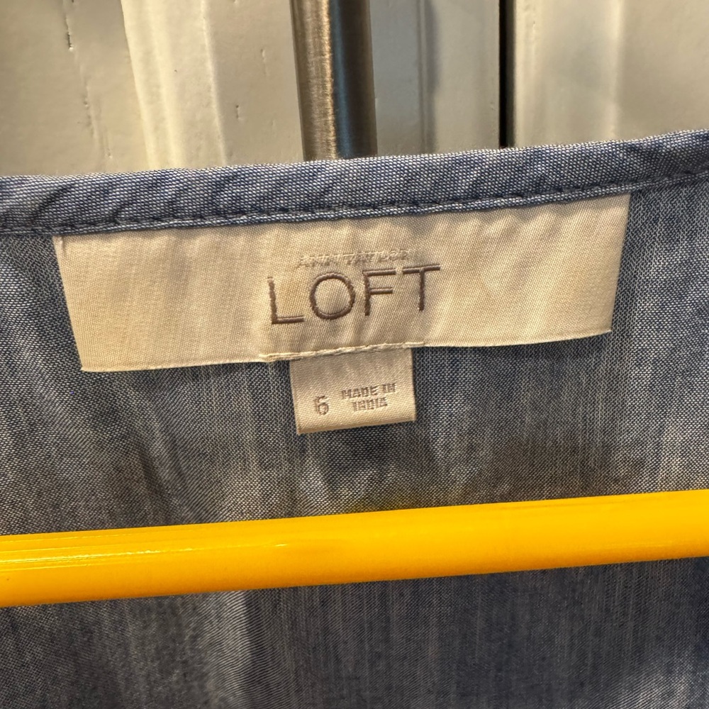 LOFT Chambray Blue dress - Picture 3 of 5